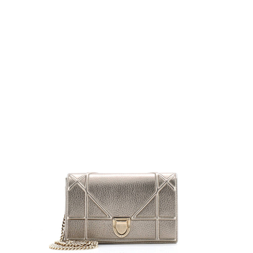 Christian Dior Mini Diorama Flap Bag Grained Calfskin